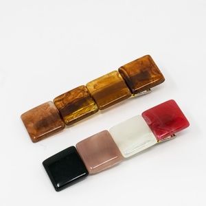 vintage geometric acrylic hair clip barrette